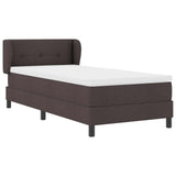 Letto box spring con materasso Marrone scuro 100 x 200 cm