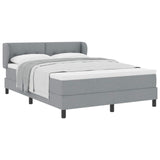 Letto a molle con materasso Grigio chiaro 140 x 190 cm Tessuto