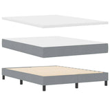 Letto a molle con testiera Grigio chiaro 140 x 190 cm Tessuto