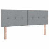 Letto a molle con materasso Grigio chiaro 140 x 190 cm Tessuto