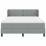 Letto a molle con materasso Grigio chiaro 140 x 190 cm Tessuto