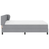 Letto a molle con materasso Grigio chiaro 140 x 190 cm Tessuto