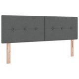 Letto a molle con materasso Grigio scuro 140 x 190 cm Tessuto