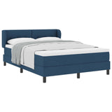 Letto a molle con testiera Blu 140 x 190 cm Tessuto
