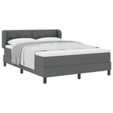 Letto a molle con testiera Grigio scuro 140 x 200 cm Tessuto