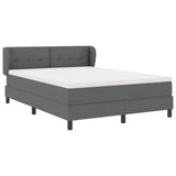 Letto a molle con testiera Grigio scuro 140 x 200 cm Tessuto