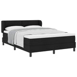 Letto a molle con testiera Nero 140 x 200 cm Tessuto