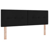 Letto a molle con testiera Nero 140 x 200 cm Tessuto