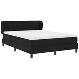 Letto a molle con testiera Nero 140 x 200 cm Tessuto
