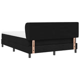 Letto a molle con testiera Nero 140 x 200 cm Tessuto