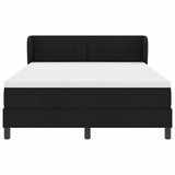 Letto a molle con testiera Nero 140 x 200 cm Tessuto