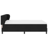 Letto a molle con testiera Nero 140 x 200 cm Tessuto