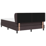 Letto a molle con testiera Marrone Scuro 140 x 200 cm Tessuto