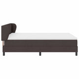 Letto a molle con testiera Marrone Scuro 140 x 200 cm Tessuto