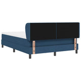 Letto a molle con testiera Blu 160 x 200 cm Tessuto