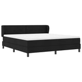 Letto a molle con testiera Nero 180 x 200 cm Tessuto