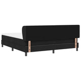 Letto a molle con testiera Nero 180 x 200 cm Tessuto