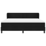 Letto a molle con testiera Nero 180 x 200 cm Tessuto