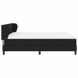 Letto a molle con testiera Nero 180 x 200 cm Tessuto