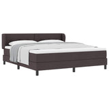 Letto a molle con testiera Marrone Scuro 180 x 200 cm Tessuto