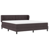 Letto a molle con testiera Marrone Scuro 180 x 200 cm Tessuto