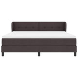 Letto a molle con testiera Marrone Scuro 180 x 200 cm Tessuto