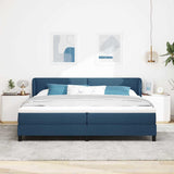 Letto a molle con materasso Blu 200 x 200 cm Tessuto