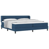 Letto a molle con materasso Blu 200 x 200 cm Tessuto