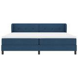 Letto a molle con materasso Blu 200 x 200 cm Tessuto