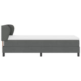 Letto a molle con testiera Grigio scuro 80 x 200 cm Tessuto