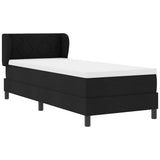 Letto a molle con testiera Nero 80 x 200 cm Tessuto