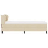 Letto a molle con materasso Crema 80 x 200 cm Tessuto