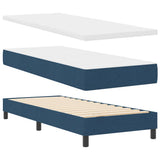 Letto a molle con materasso Blu 80 x 200 cm Tessuto