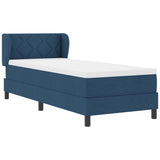 Letto a molle con materasso Blu 80 x 200 cm Tessuto