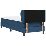 Letto a molle con materasso Blu 80 x 200 cm Tessuto