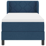 Letto a molle con materasso Blu 80 x 200 cm Tessuto