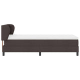 Letto a molle con testiera Marrone Scuro 90 x 190 cm Tessuto