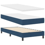 Letto a molle con cuscino con testiera Blu 90 x 190 cm Tessuto