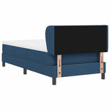 Letto a molle con cuscino con testiera Blu 90 x 190 cm Tessuto