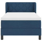 Letto a molle con cuscino con testiera Blu 90 x 190 cm Tessuto