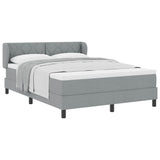 Letto box spring con materasso Grigio chiaro 140 x 190 cm