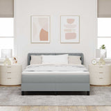 Letto box spring con materasso Grigio chiaro 140 x 200 cm