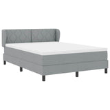 Letto box spring con materasso Grigio chiaro 140 x 200 cm