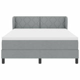 Letto box spring con materasso Grigio chiaro 140 x 200 cm