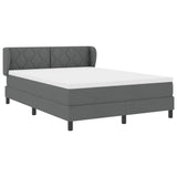 Letto box spring con materasso Grigio scuro 140 x 200 cm