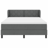 Letto box spring con materasso Grigio scuro 140 x 200 cm