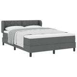Letto box spring con materasso Grigio scuro 140 x 200 cm