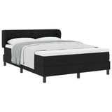 Letto a molle con materasso Nero 160 x 200 cm Tessuto