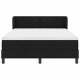 Letto a molle con materasso Nero 160 x 200 cm Tessuto