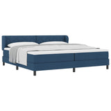 Letto a molle con materasso Blu 200 x 200 cm Tessuto